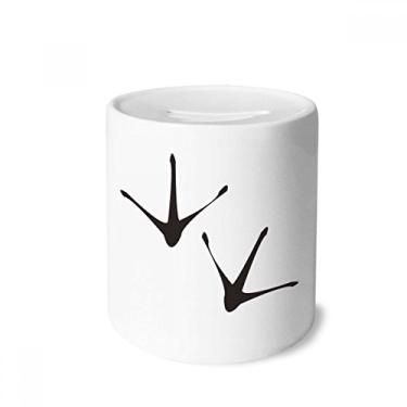 Imagem de DIYthinker Caixa de moeda de cerâmica com desenho de garra de frango, caixa de dinheiro de animal para presente de cofrinho