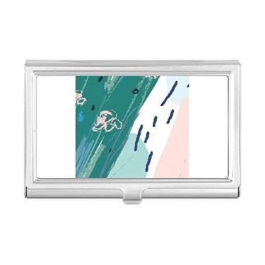 Imagem de Rivers Abstract Plants Art Pattern Porta-cartões com porta-cartões