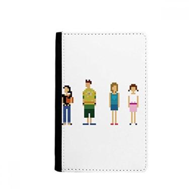 Imagem de Capa carteira carteira Notecase Burse com personagens do jogo Pixel para passaporte