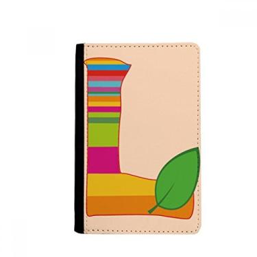 Imagem de L alfabeto laranja frutas bonitas no padrão porta-passaporte Notecase Burse capa carteira porta-cartões