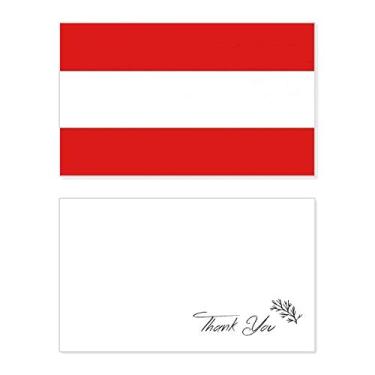 Imagem de Bandeira nacional da Áustria, país da Europa, cartão de agradecimento de aniversário