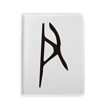 Imagem de Caderno de anotações de osso com sobrenome chinês Yin capa de goma Diário de capa macia