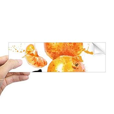 Imagem de DIYthinker Tangerine Fruit Tasty Healthy Watercolor Retangular Bumper Adesivo Notebook Janela Decalque