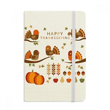 Imagem de Caderno de Dia de Ação de Graças com estampa de desenho animado oficial de tecido rígido diário clássico