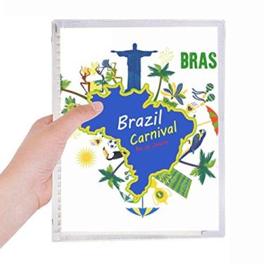 Imagem de Caderno de Carnaval do Brasil Mount Corcovado com folhas soltas diário recarregável
