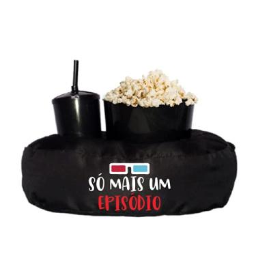 Imagem de Almofada Porta Pipoca Preta Solteiro Só Mais Um Episódio Cor:Preto