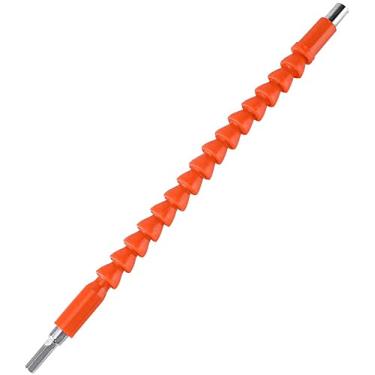 Imagem de Pontas de eixo flexíveis, cabo de extensão de soquete flexível e conjunto de eixos macios de chave de fenda, conectores universais (laranja)