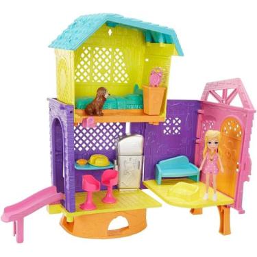 Playset e Mini Boneca - Polly Pocket - Casa do Lago da Polly