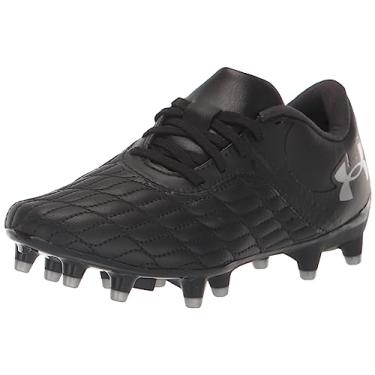 Imagem de Under Armour Tênis de futebol unissex infantil Magnetico Select 3.0 Jr, (001) Preto/Preto/Prata Metálica, 3.5 Big Kid
