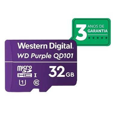 Imagem de Cartão de Memória Com 3 anos de Garantia Micro SD 32GB WD Purple Intelbras