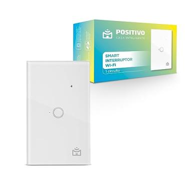 Imagem de Smart Interruptor Wi-Fi Positivo Casa Inteligente, 1 Botão, Touch, Branco - Compatível com Alexa e Google Assistente