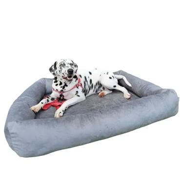 Imagem de Cama Para Cachorro Grande 100x87 Cm - ESCOLHA A COR - 100% Lavável e Resistente - Pet Querido (CINZA)