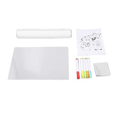 Imagem de Vomeko Quadro de mensagens LED portátil com suporte apagável RGB para casa, escritório, escola, café, loja – Crie mensagens personalizadas facilmente. (branco)