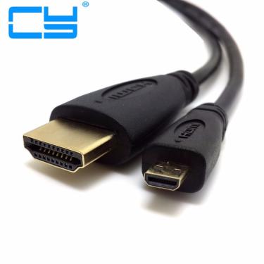 Imagem de Micro HD para cabo compatível com HDMI  cabo macho para macho  M/M cabo conversor para Gopro Hero 4