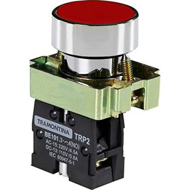Imagem de BOTAO DE IMPULSO TRP2-BA41-1NA VERMELHO EM METAL TRAMONTINA