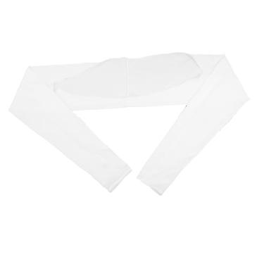 Imagem de Baluue Mangas de xale com proteção solar mangas para exterior suprimentos ao ar livre capas de braço xale protetor capa de braço manga de braço xaile Poliéster Spandex branco