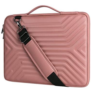 Imagem de DOMISO Capa para laptop de 13,3 polegadas à prova de choque e à prova d'água com alça para tablet de EVA leve para laptops de 13 a 13,3 polegadas / MacBook Pro Retina / Dell Inspiron 13 XPS 13 / HP, rosa