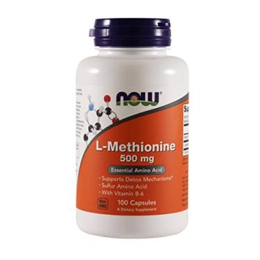 Imagem de L- Metionina 500 mg 100 Cápsulas Now Foods