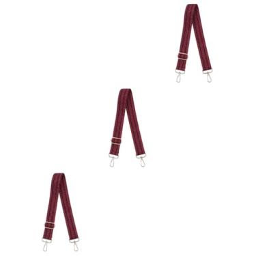 Imagem de Tofficu 3 Pecas alça de bolsa alça para bolsa straps faixa vermelha correias de substituição de couro acessórios de bolsa cinto transversal Mensageiro Fita alça de ombro
