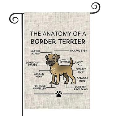 Imagem de Border Terrier Lovers Gift The Anatomy of A Border Terrier Garden Flag Border Terrier Vet Mom Housewarming Yard Flag (Border Terrier)