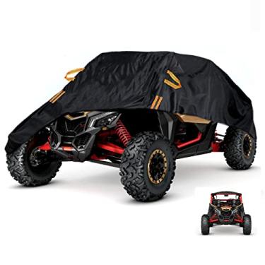 Imagem de UTV X3 Capa impermeável de tecido Oxford resistente para todos os climas Capas de proteção para Can-Am Maverick X3 XMR XRC MR R/X DS RS RC Turbo R 900 HO Polaris RZR/XP Turbo S, 2-3 lugares