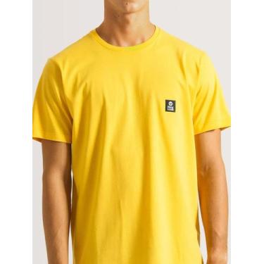 Imagem de Camiseta Masculina Hang Loose Label Amarelo, Ref: Hlts010476