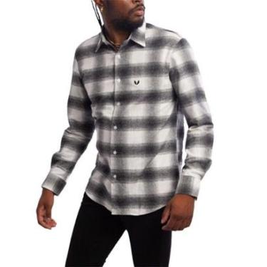 Imagem de Camisa Masculina Spirito Santo ML Flanela Xadrez Branca  410-Masculino