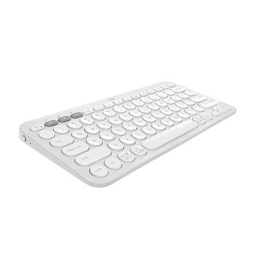 Imagem de Teclado sem fio Logitech Pebble Keys 2 K380s com Conexão Bluetooth Easy-Switch e Pilha Inclusa - Compatível com PC, Mac, Chrome OS, Android, iOS e Apple TV, Layout US - Branco