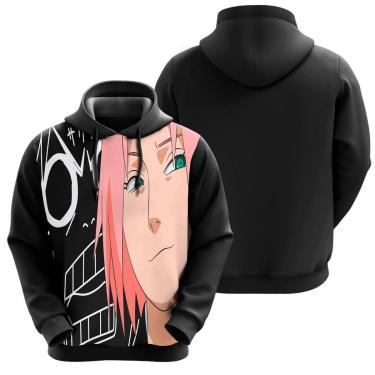 Imagem de Blusa Moletom Sublimação Blusão Full Print com Capuz Anime Novidade-Unissex