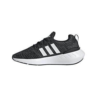 Imagem de adidas Originals Tênis unissex Baby Swift Run 22, Núcleo preto/branco/cinza cinco, 5.5 Big Kid
