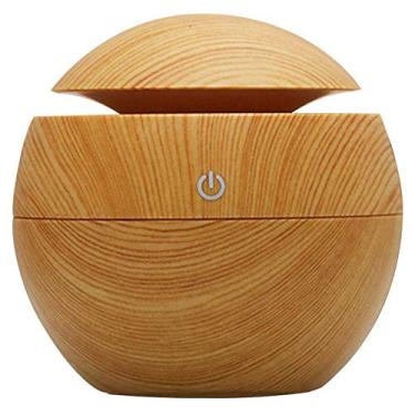 Imagem de Umidificador Ultrassônico Usb Tipo Madeira Difusor aromas imita madeira Umidificador Aromatizador Difusor Aroma Eletrico Led 7 Cores