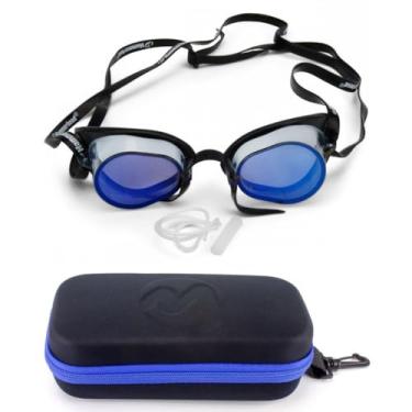 Imagem de Oculos Sueco Hammerhead Espelhado Azul + Estojo Medinas Logo Azul