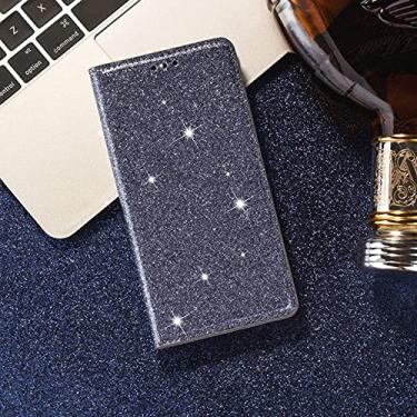 Imagem de Capa com flip magnético de couro brilhante para Samsung A10 A20 A30 A40 A50 A70 S A51 A71 A31 A41 A21S S20 Ultra S10 FE S9 S8 Plus Tampa, CSJ cinza, para A40