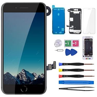 Imagem de CYKJGS Kit de substituição de tela para iPhone 8 / SE 2020 com botão Home, display LCD 3D Touch Digitalizador Assembléia com Câmera Frontal Ear Speaker Sensor de Proximidade e Protetor de Tela Tapete