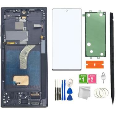 Imagem de Tela compatível com Samsung Galaxy S22 Ultra 5G LCD Tela de substituição para Samsung S22 Ultra Touch digitalizador + ferramentas (preto)