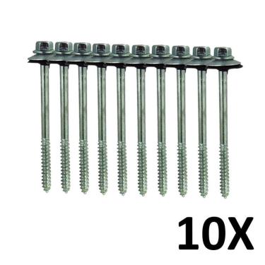 Imagem de Kit 10 Parafuso Para Telha Com Arruelas 5/16``X150 Mm