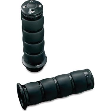Imagem de Kuryakyn 6345 Premium ISO Guidão Grips para acelerador e embreagem: motocicletas Kawasaki, Suzuki, Victory e Yamaha, preto brilhante, 1 par