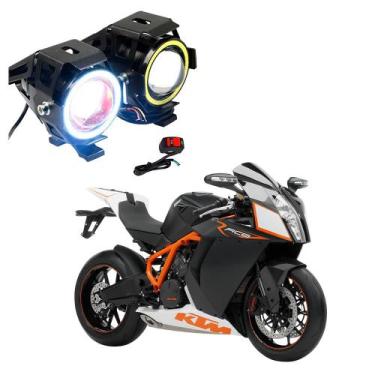 Imagem de Par Farol de Milha Angel Eye U7 para Moto Kawasaki ER 6N 650CC 2010 20