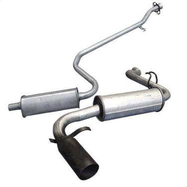 Imagem de Kit Escapamento Abafador+ Abafador Traseiro Uno 1.0 8v 02 05 - ScapJá