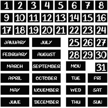 Imagem de Haiabei - 50 peças grandes magnéticas para dias da semana e meses, calendário magnético para escritório, geladeira e mais