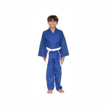 Imagem de Kimono Judô / Jiu Jitsu Reforçado Infantil Marca Aranha, M2, Azul