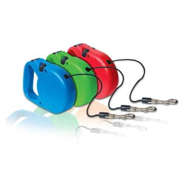 Imagem de Guia Para Cachorro Retrátil Automática 5m Porte Médio Até 10kg Cor Sor