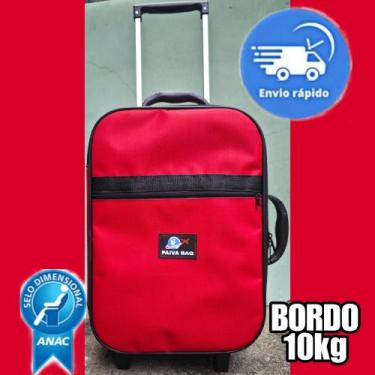 Imagem de MALA DE VIAGEM PEQUENA 10KG DE BORDO ANAC (1 Peça) PAIVA BAG . VERMELH