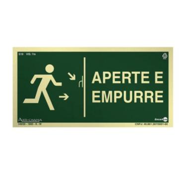 Imagem de Placa S18 Porta Corta-Fogo Aperte e Empurre - ENCARTALE