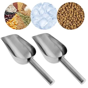 Imagem de Kit 2 Pá Colher Pegador Gelo Cereais Grãos Ração Farinha Lojas a Granel Bar Restaurante ou Doméstico
