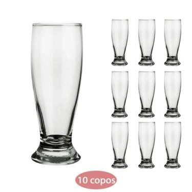 Imagem de Jogo 10 copos 300ml Vidro Tradicional Nadir Bar Chopinho - NADIR FIGUE