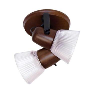 Imagem de Spot Country Envelhecido Com Tulipa 2 Lâmpadas 012E - Luminárias Mülle