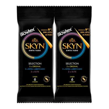 Imagem de Kit 2 Preservativo Blowtex Skyn Selection 6 Unidades