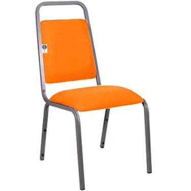 Imagem de Cadeira Empilhável para Hotelaria Linha Hotel Fremon Laranja - Design 