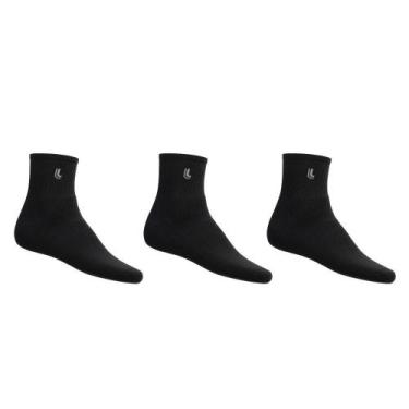 Imagem de Kit 3 Pares Meia Lupo Sport 03245-089, Preto, 37/40